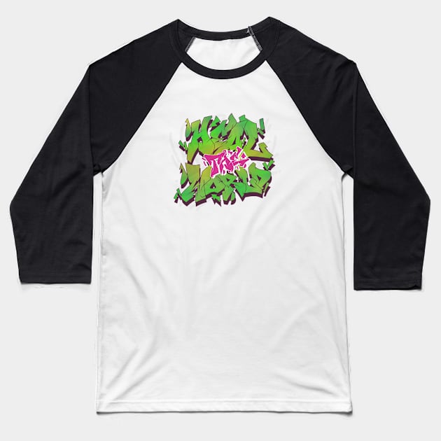 heal the world Baseball T-Shirt by graffitiasik